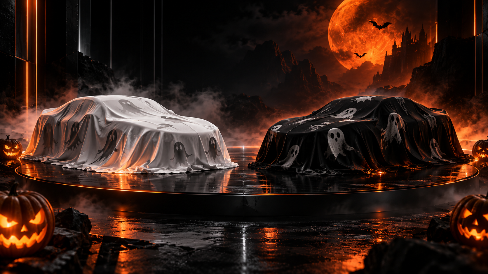 Halloween сет от 2 кастъм модела с празнична тема