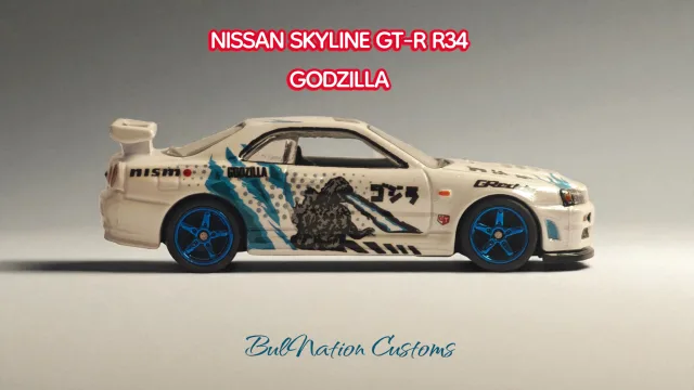 Nissan Skyline Gt R R 34 Godzilla Blue Edition