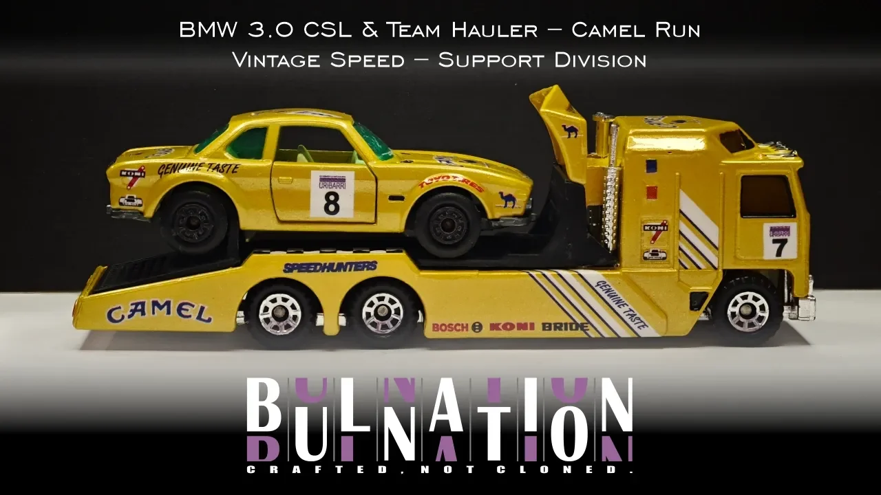BMW 3.0 CSL & Team Hauler - Camel Run - Vintage Speed - Support Division