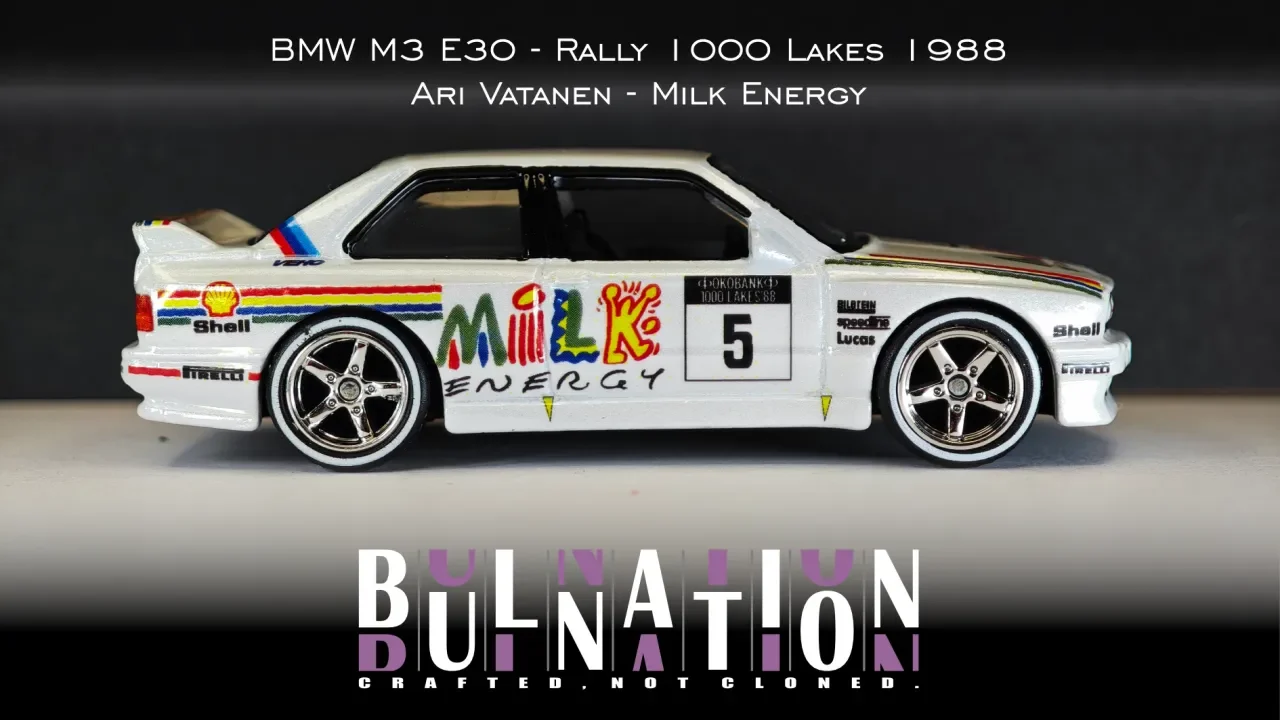 BMW M3 E30 - Rally 1000 Lakes - Ari Vatanen #5 Milk Energy