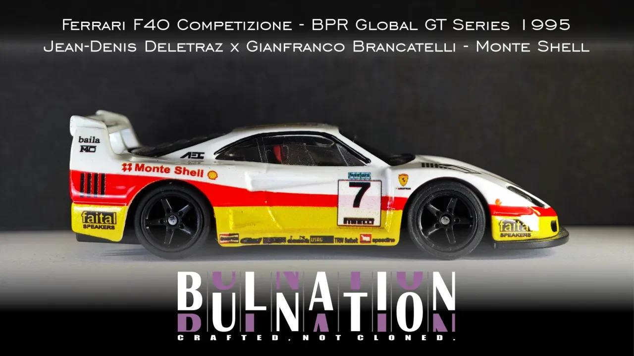 Ferrari F40 Competizione - BPR Global GT Series 1995 Jean-Denis Deletraz x Gianfranco Brancatelli - Monte Shell