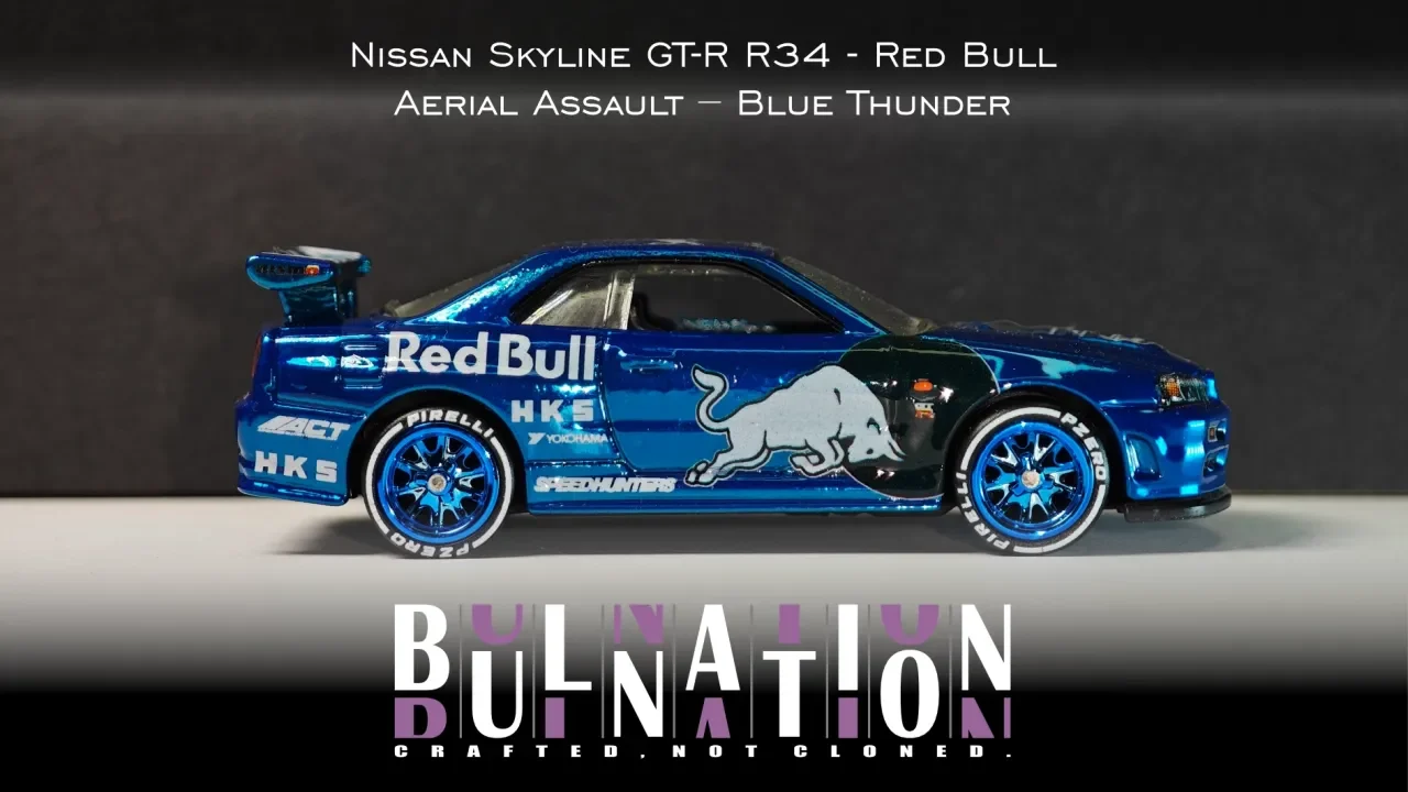 Nissan Skyline GT-R R34 - Red Bull Aerial Assault – Blue Thunder