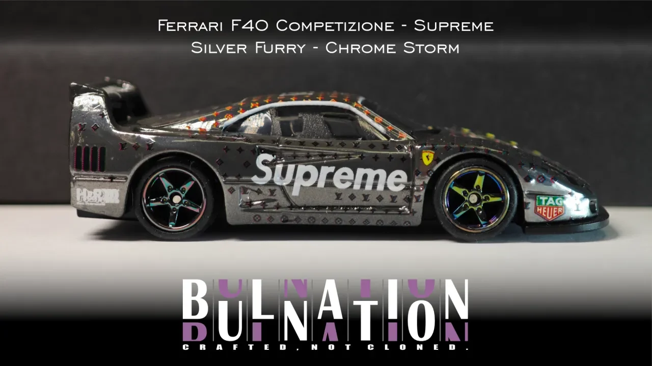 Ferrari F40 Competizione - Supreme Silver Furry - Chrome Storm