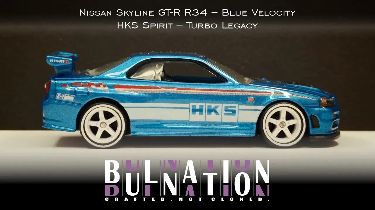 Nissan Skyline GT-R R34 – Blue Velocity - HKS Spirit – Turbo Legacy