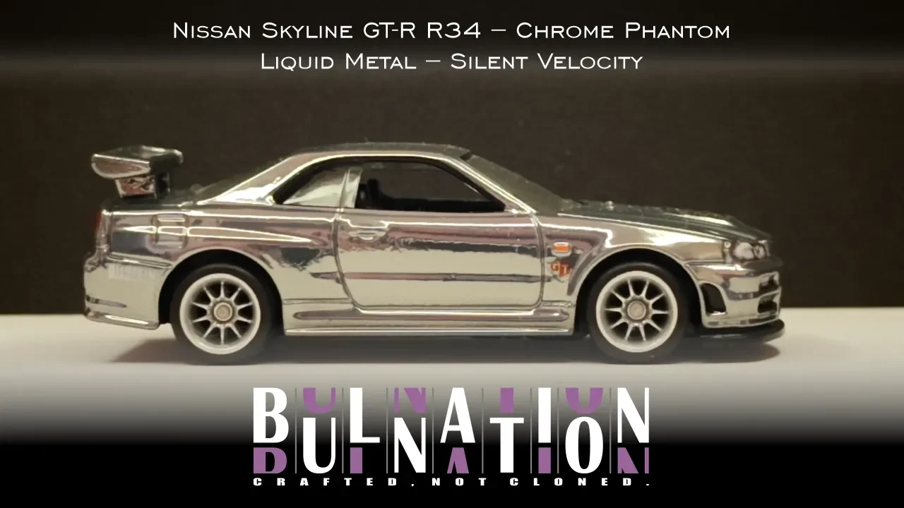 Nissan Skyline GT-R R34 – Chrome Phantom - Liquid Metal – Silent Velocity