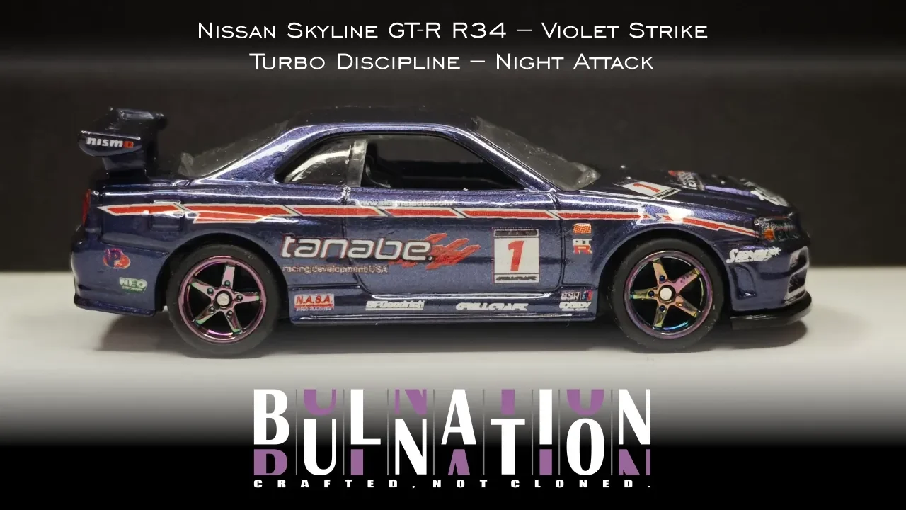 Nissan Skyline GT-R R34 - Violet Strike - Turbo Descipline - Night Attack — 1