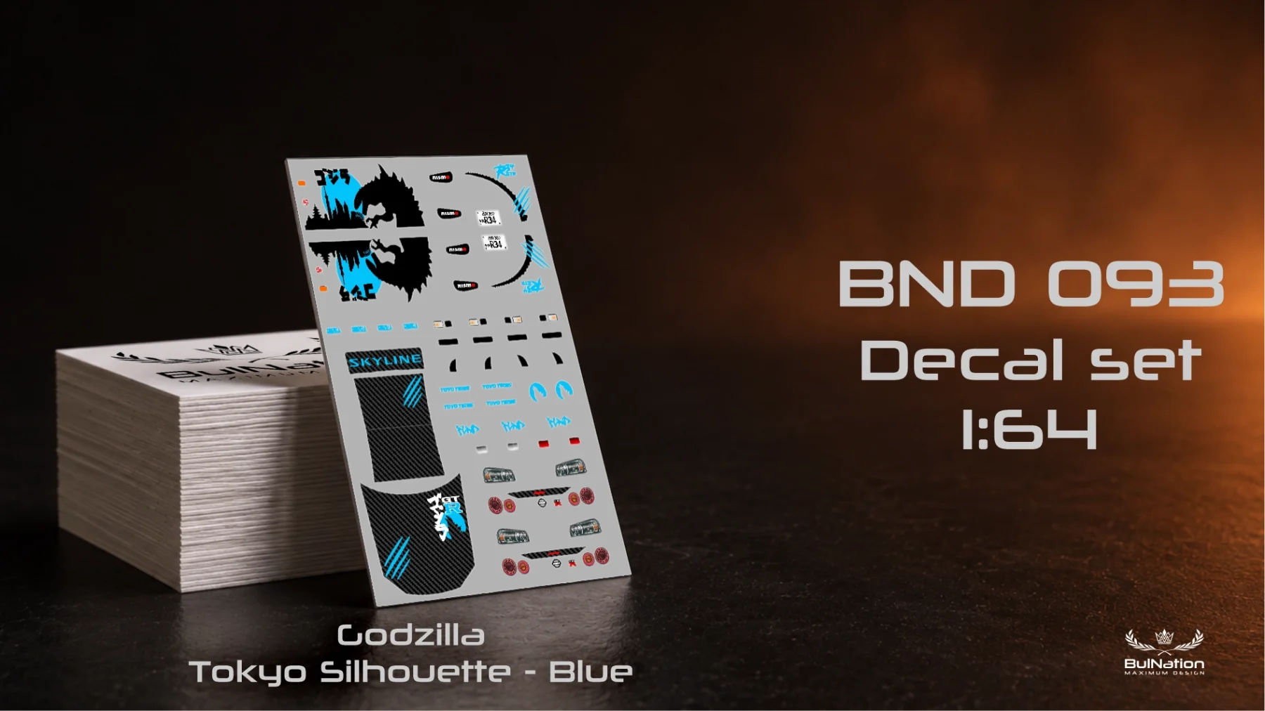 Godzilla - Tokyo Silhouette - Blue