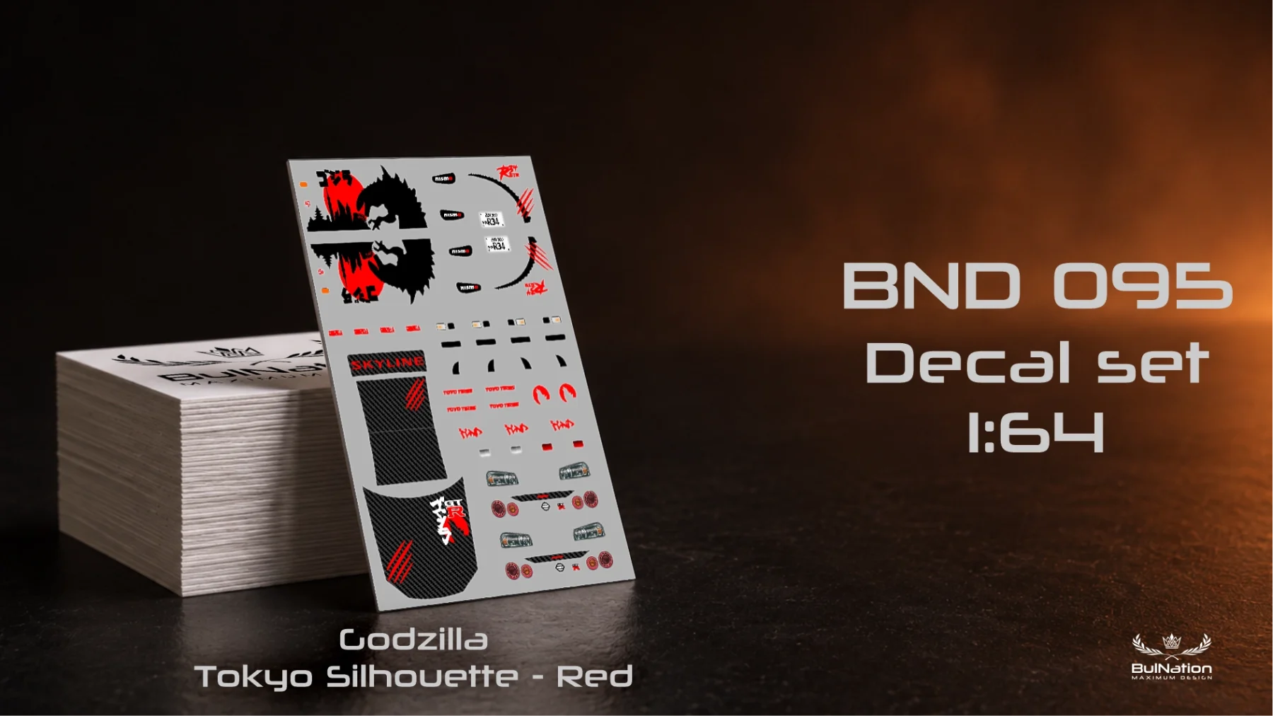 Godzilla - Tokyo Silhouette - Red
